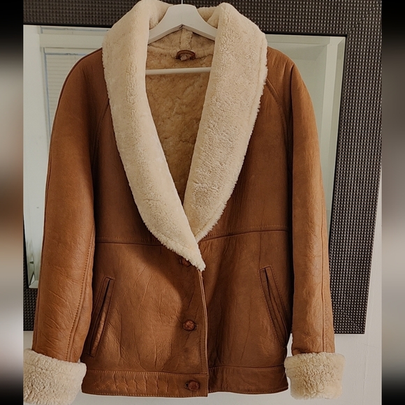 Andrew Marc Genuine Shearling Leather Jacket Coat - Picture 15 of 16